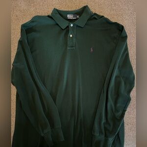 Ralph Lauren Dark Green Long Sleeve Polo Shirt